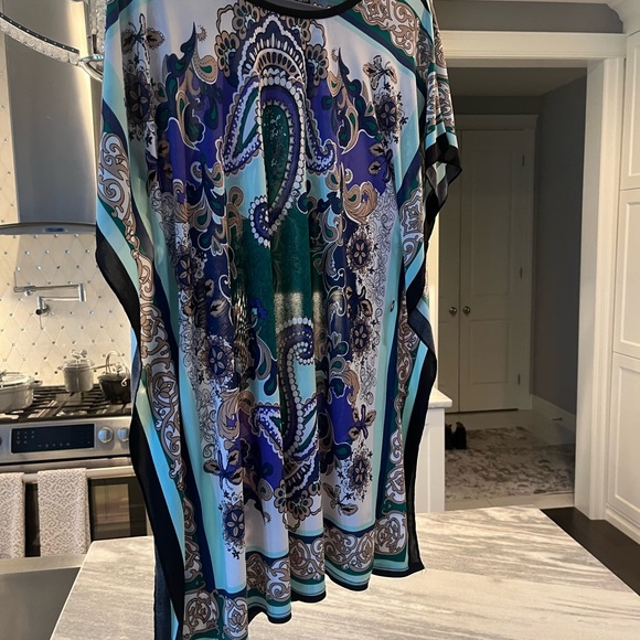 Mod INC INTERNATIONAL CONCEPTS caftan flowing top or cover up one size - Picture 1 of 17
